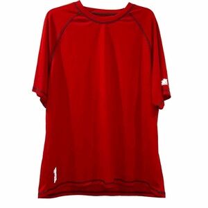 Zeroxposur Mens Size XXL UPF 50+ Sun Protection Short Sleeve Red T-Shirt